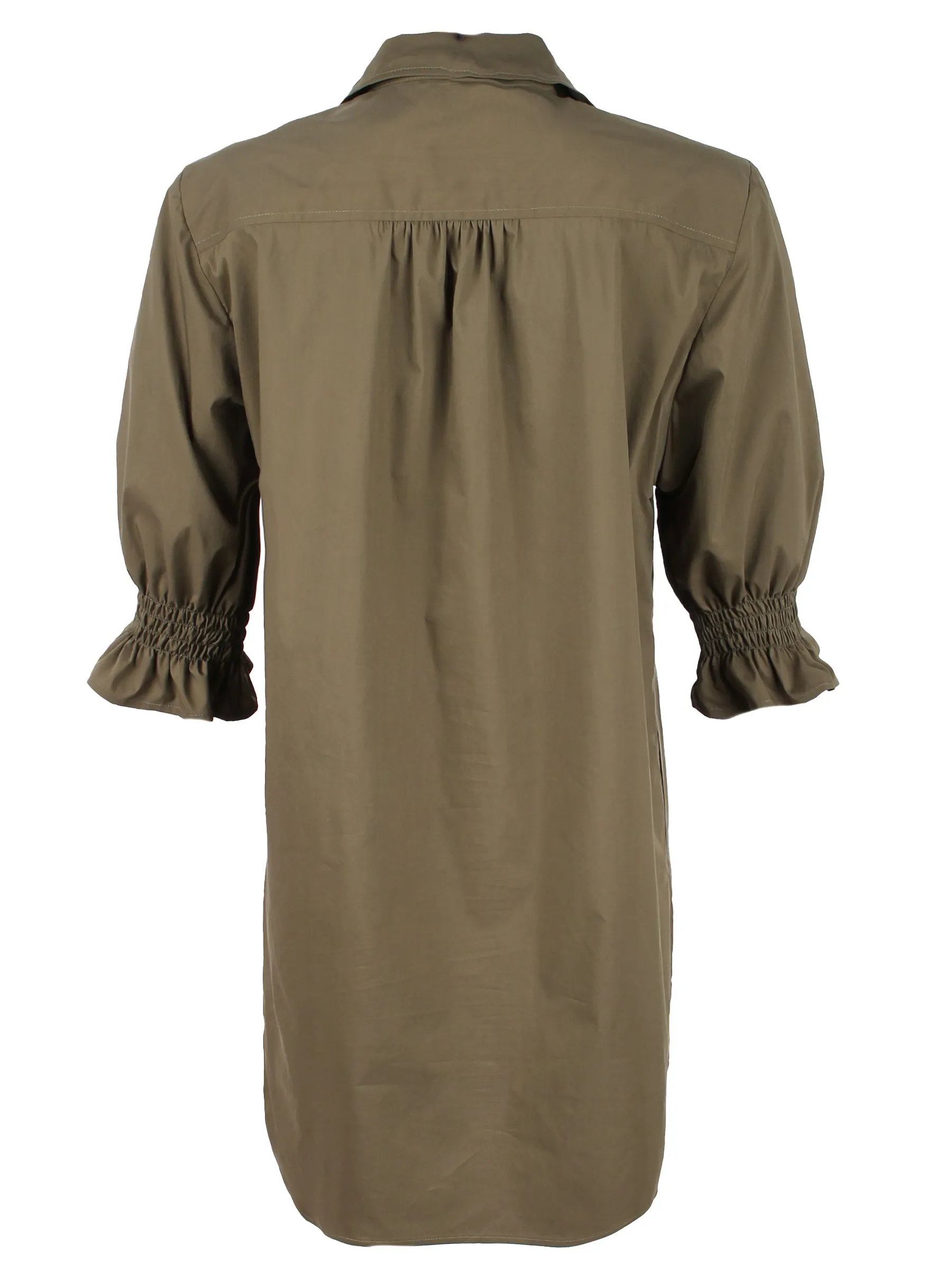 Miller Puff Sleeve Shirt Dress Weathercloth Navy