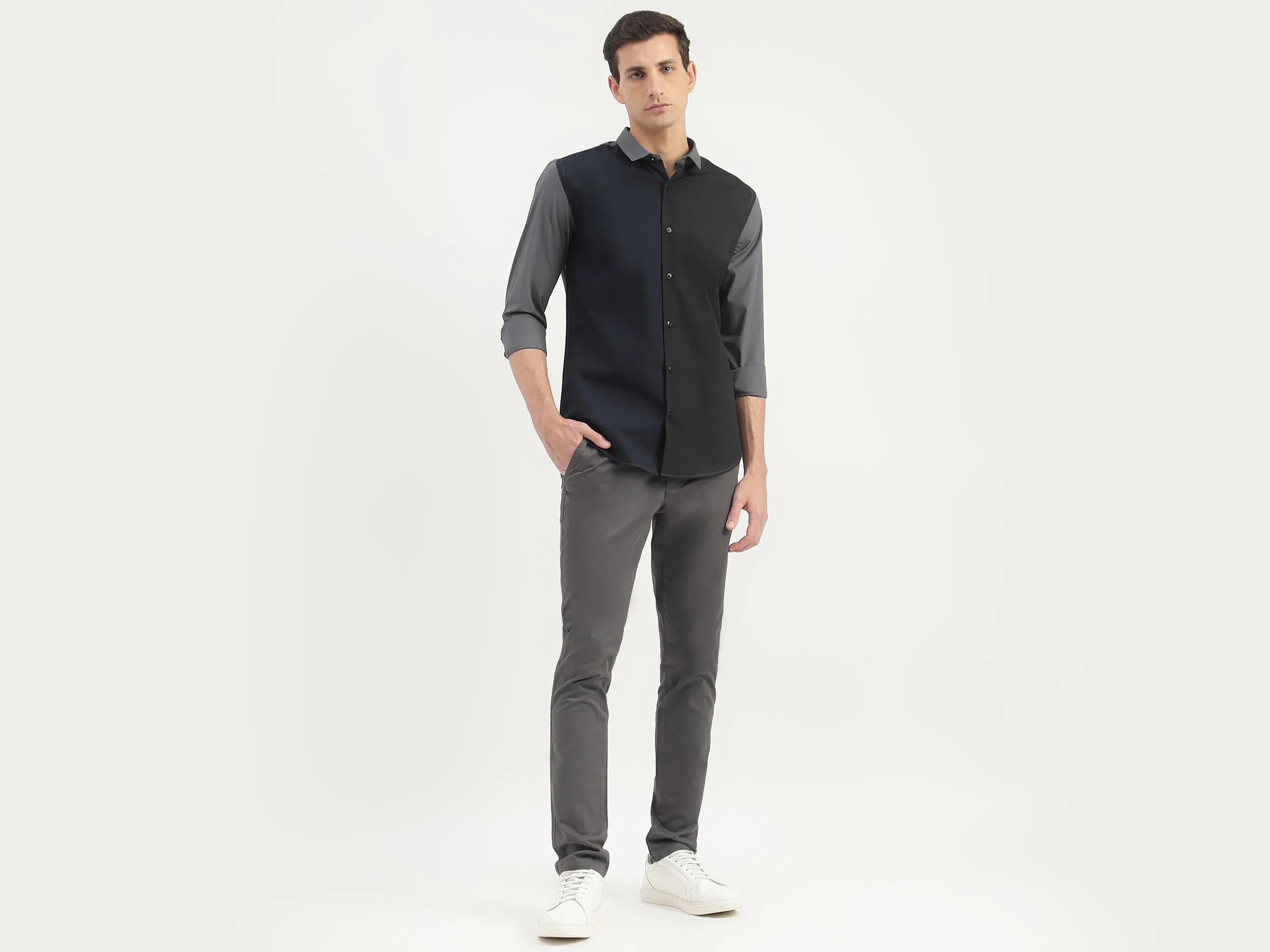 Monotone Slim Fit Trousers
