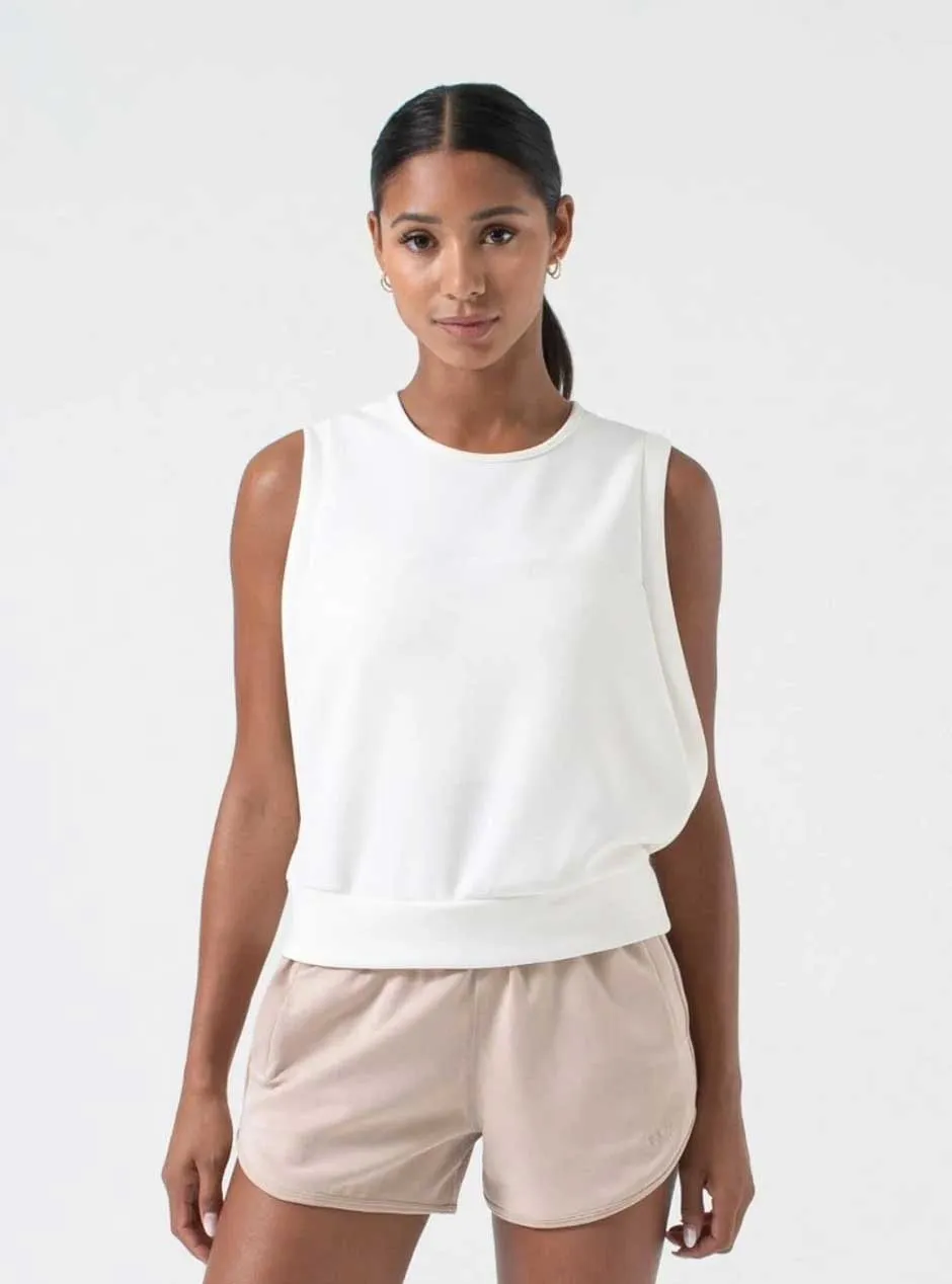 NUX Active Women's Sleek Fabric Tank Top Vest - Coconut White