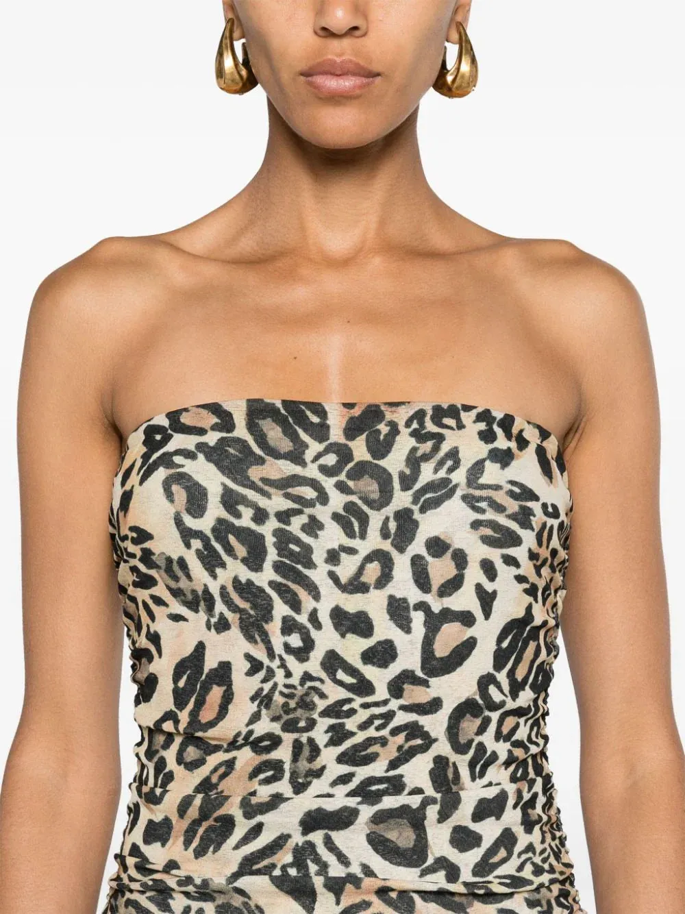NW24PFBS16271 Eliz printed mesh jersey midi dress