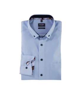Olymp Classic Oxford Long Sleeve Cotton Shirt - Blue