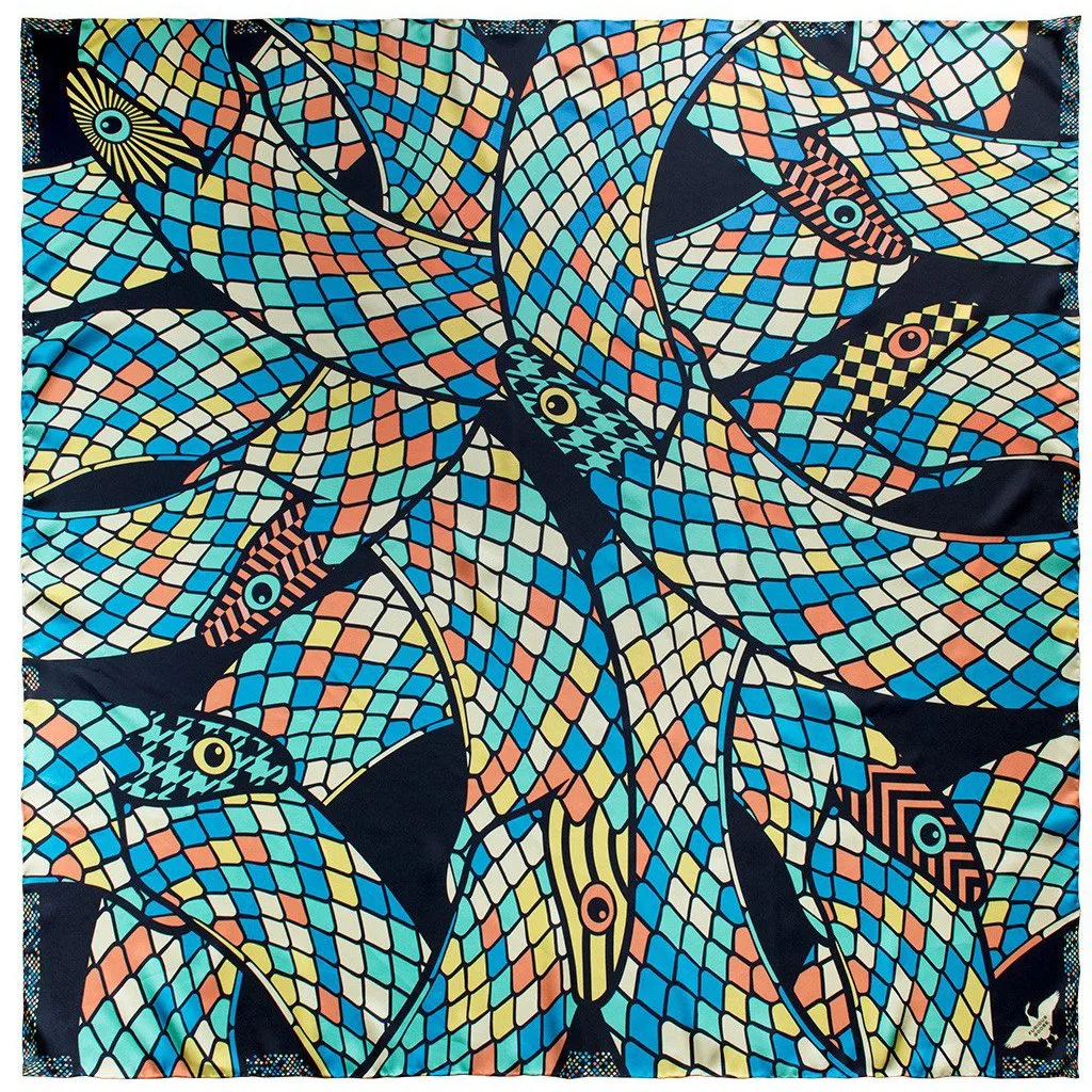 Ouroboros, Brighton – Large Silk Scarf