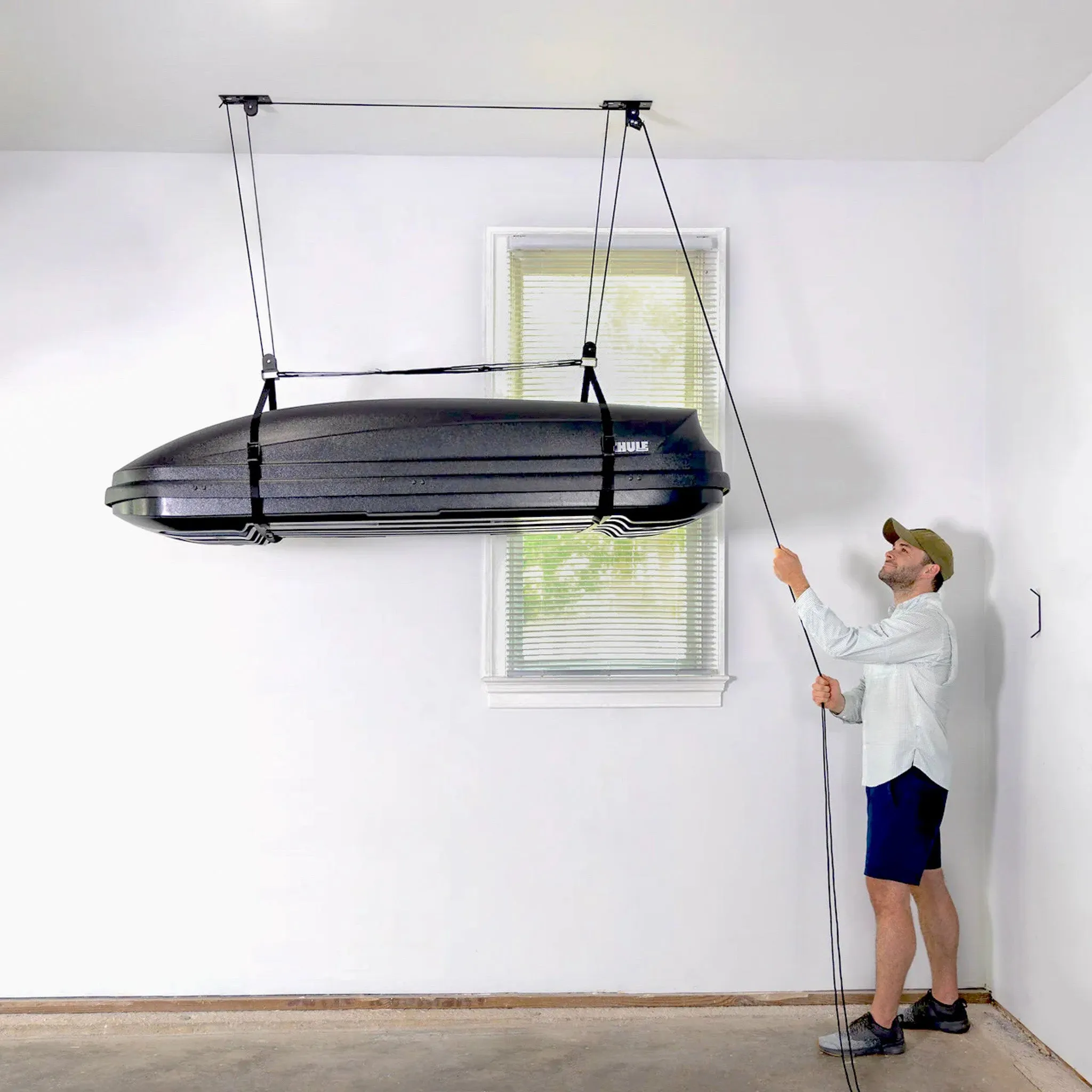 OUTLET | Essential Cargo Box Garage Ceiling Storage Hoist | Holds up to 150 lbs