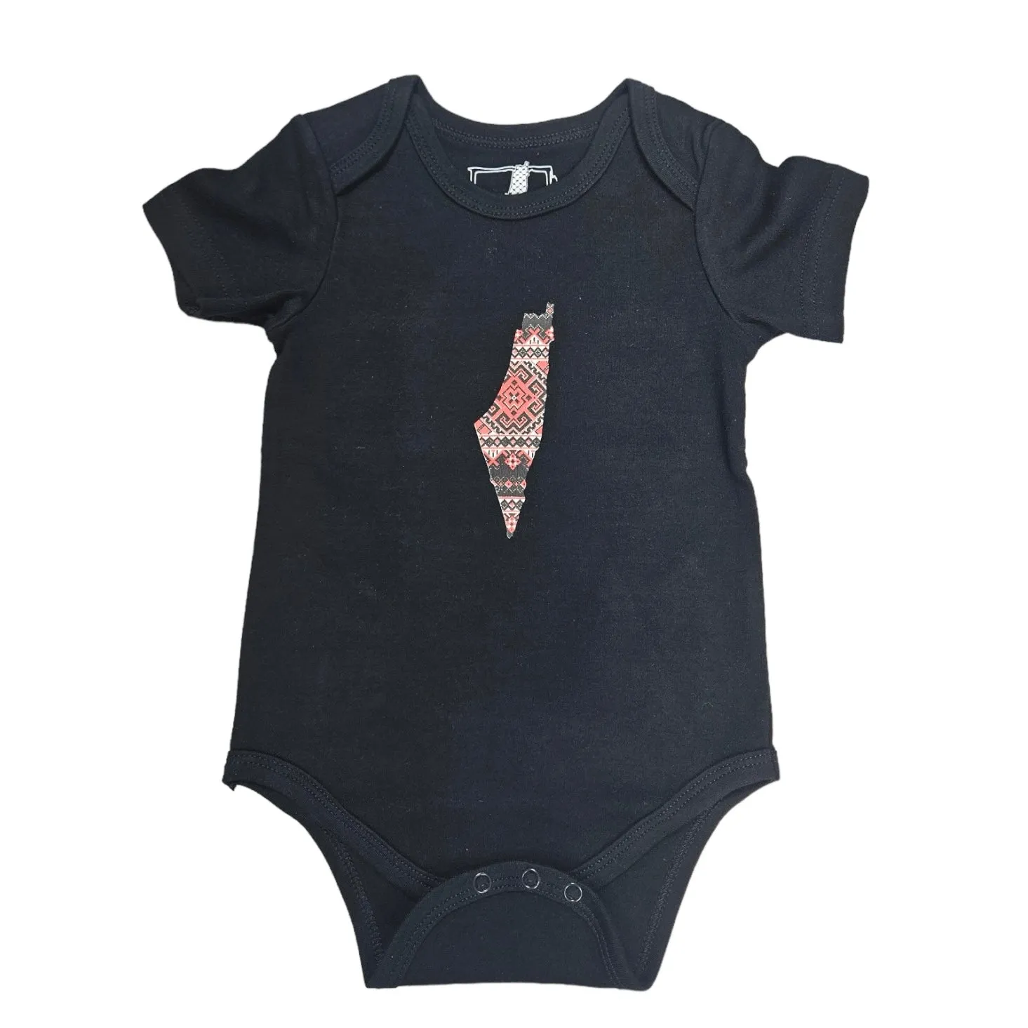 Palestine Tatreez Map Baby Onesie