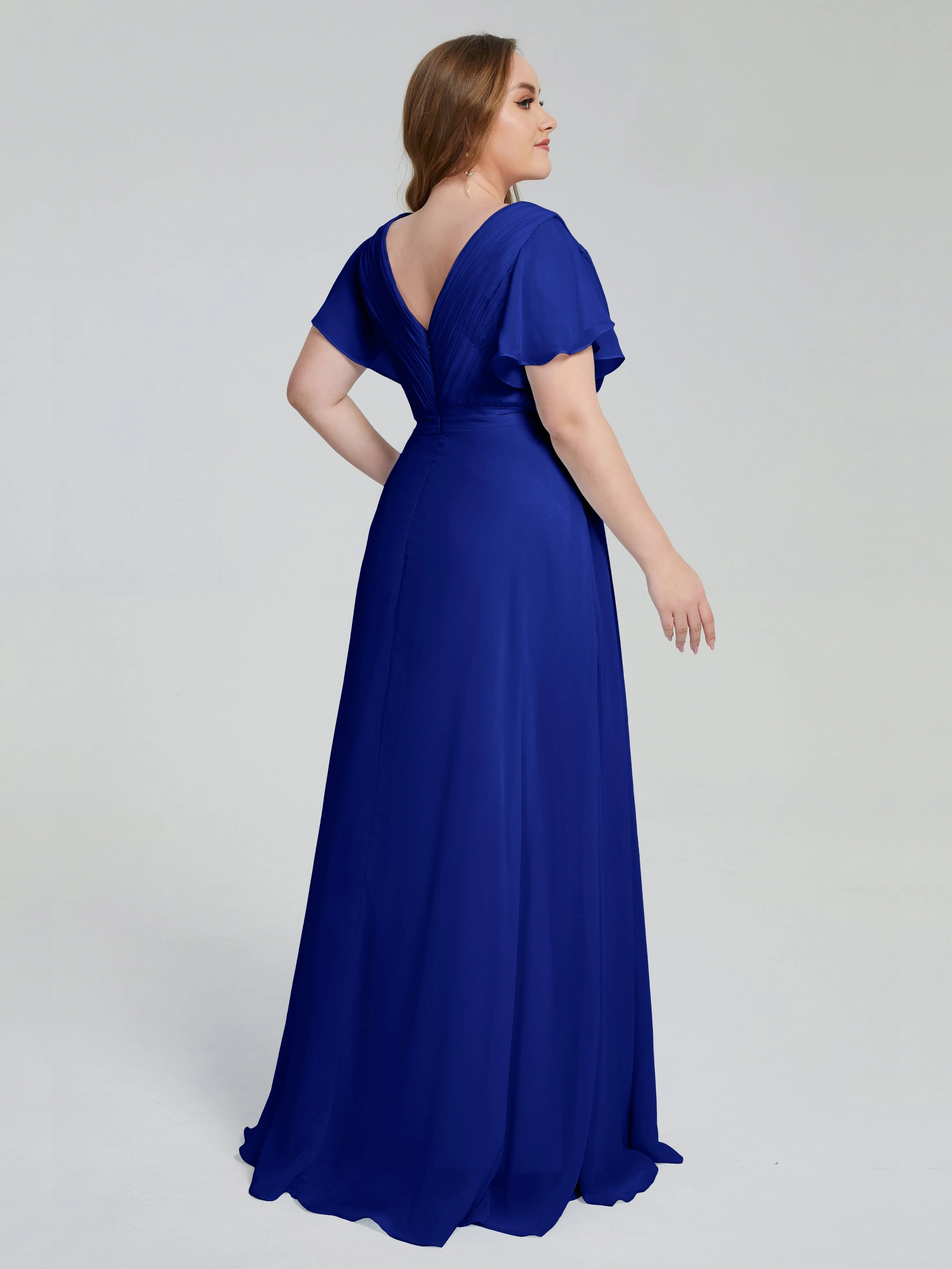 Plus Size Long Bridesmaid Dresses with Sleeves