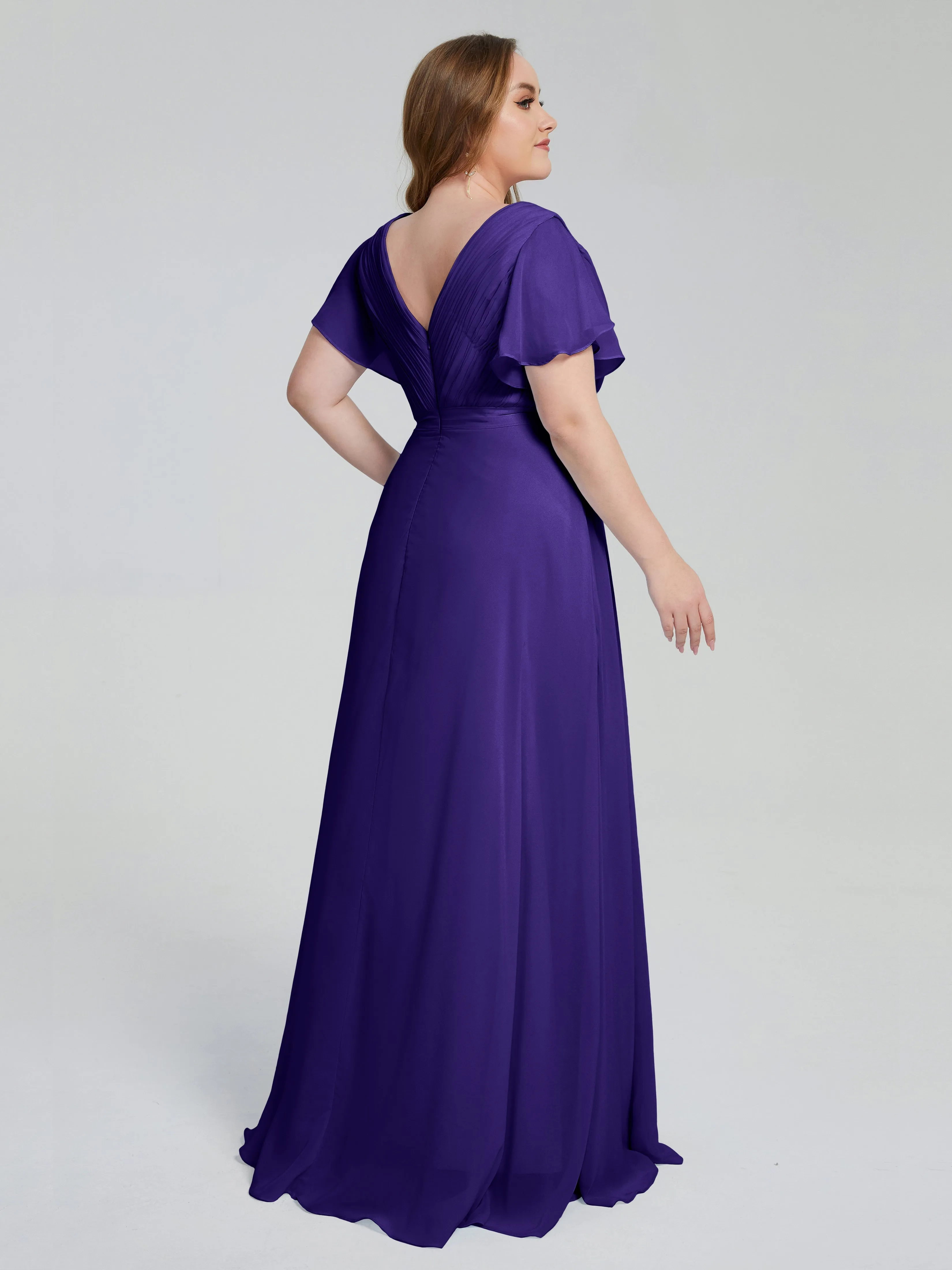 Plus Size Long Bridesmaid Dresses with Sleeves