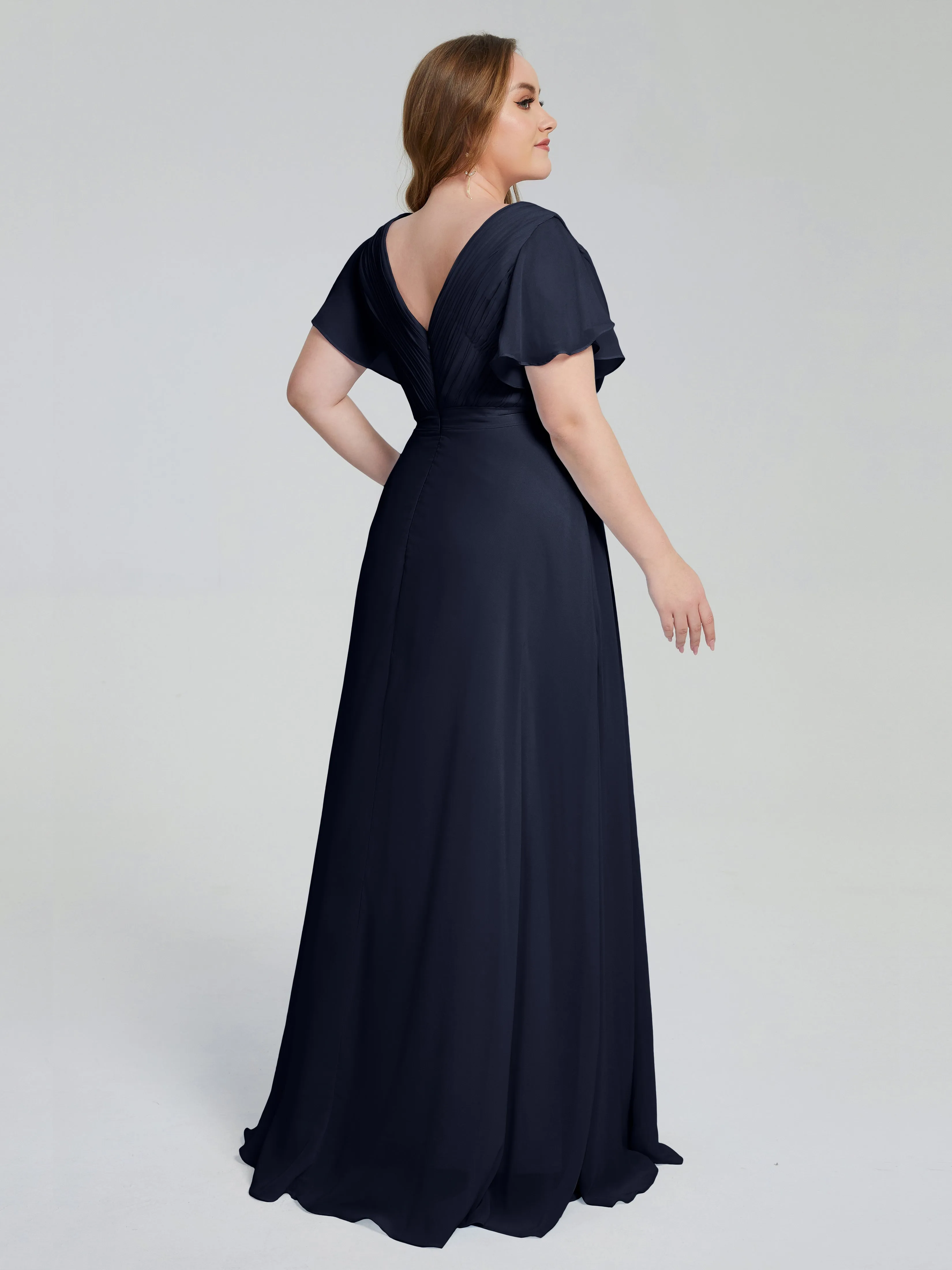 Plus Size Long Bridesmaid Dresses with Sleeves