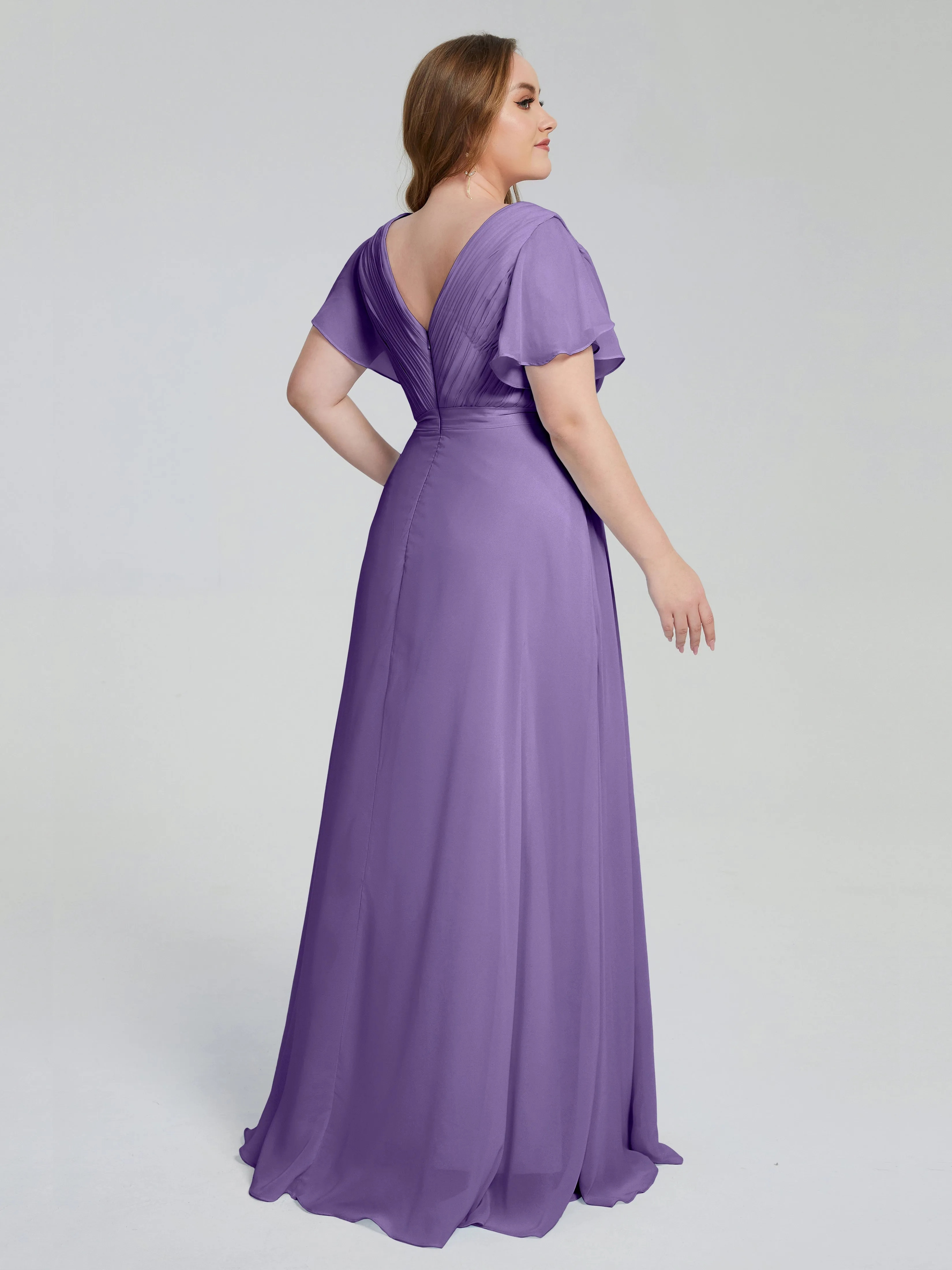 Plus Size Long Bridesmaid Dresses with Sleeves