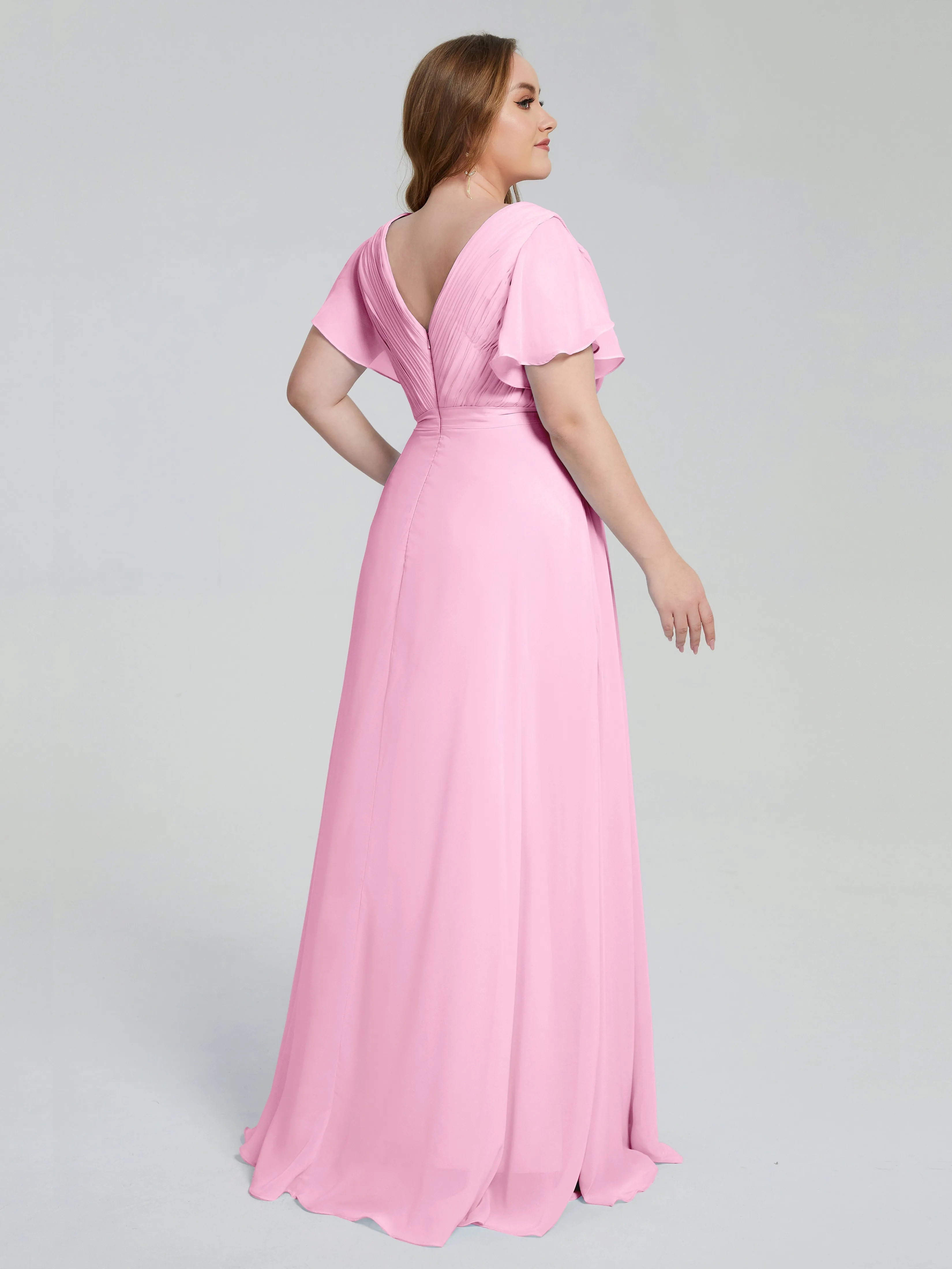 Plus Size Long Bridesmaid Dresses with Sleeves