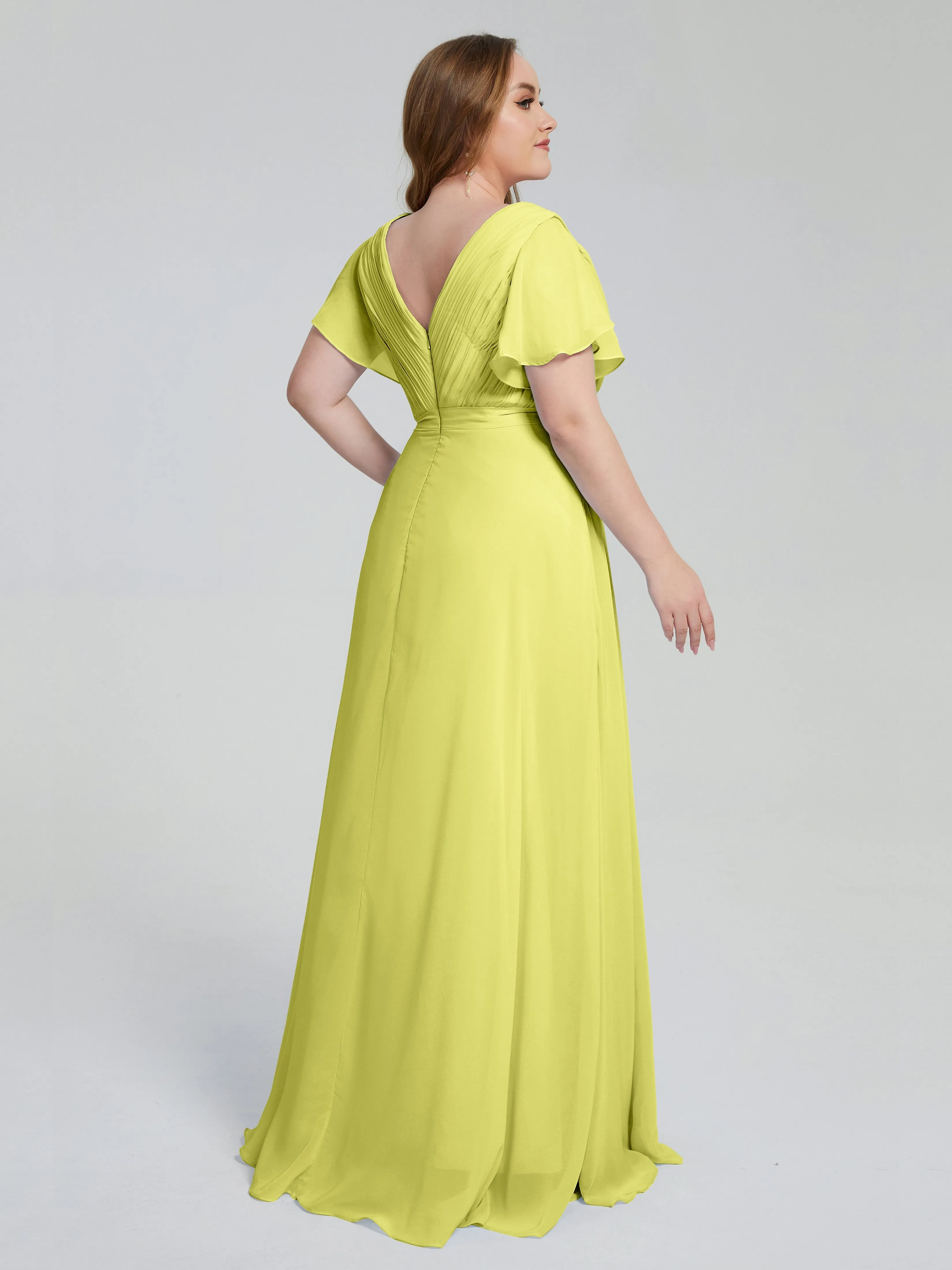 Plus Size Long Bridesmaid Dresses with Sleeves