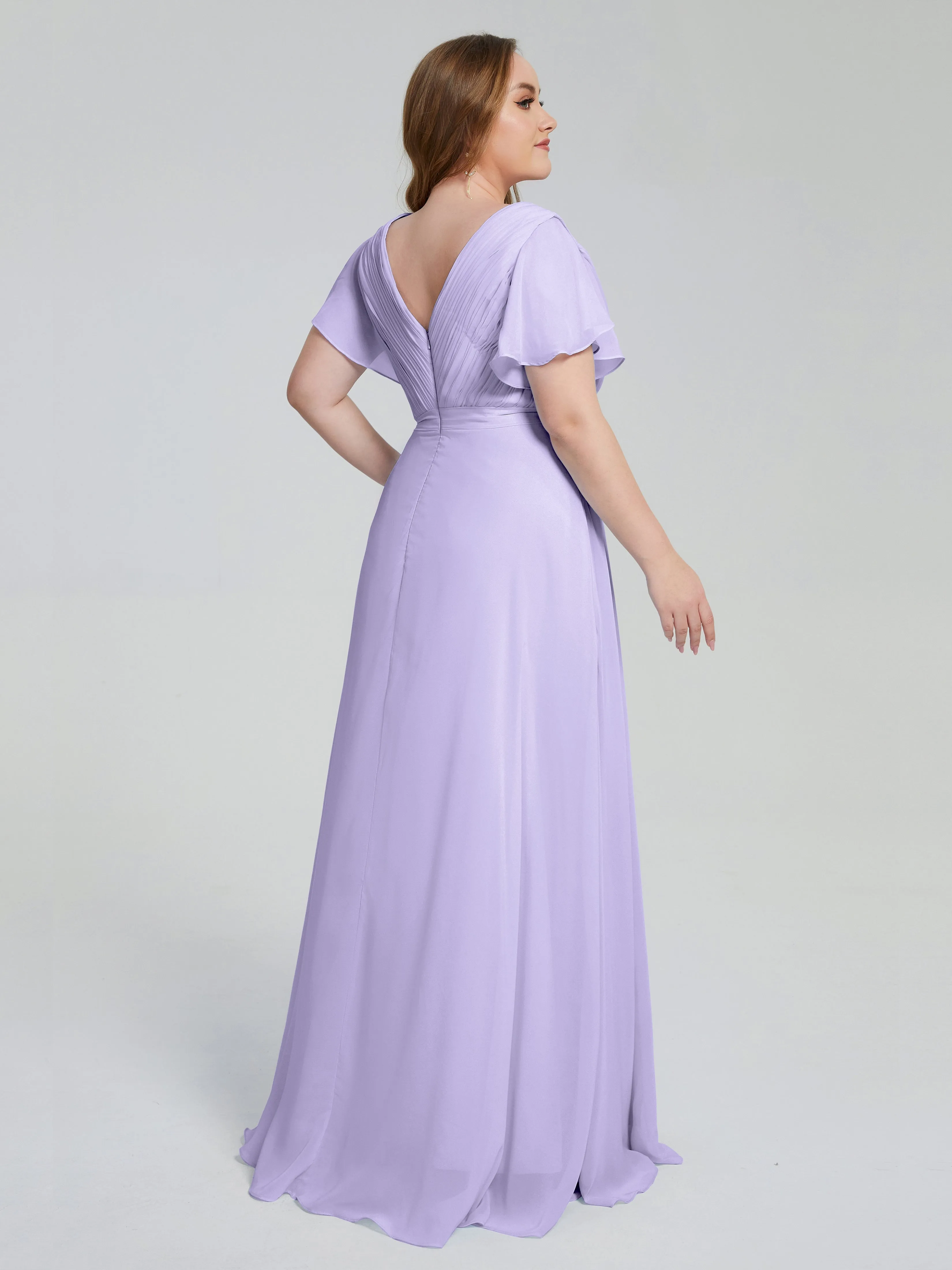 Plus Size Long Bridesmaid Dresses with Sleeves