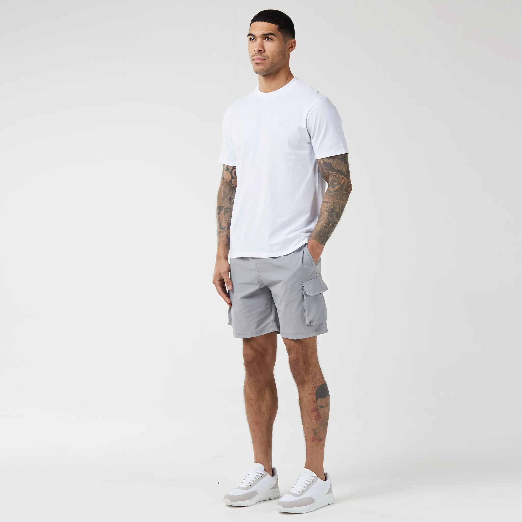 Premium Tech Cargo Short | Ice Grey