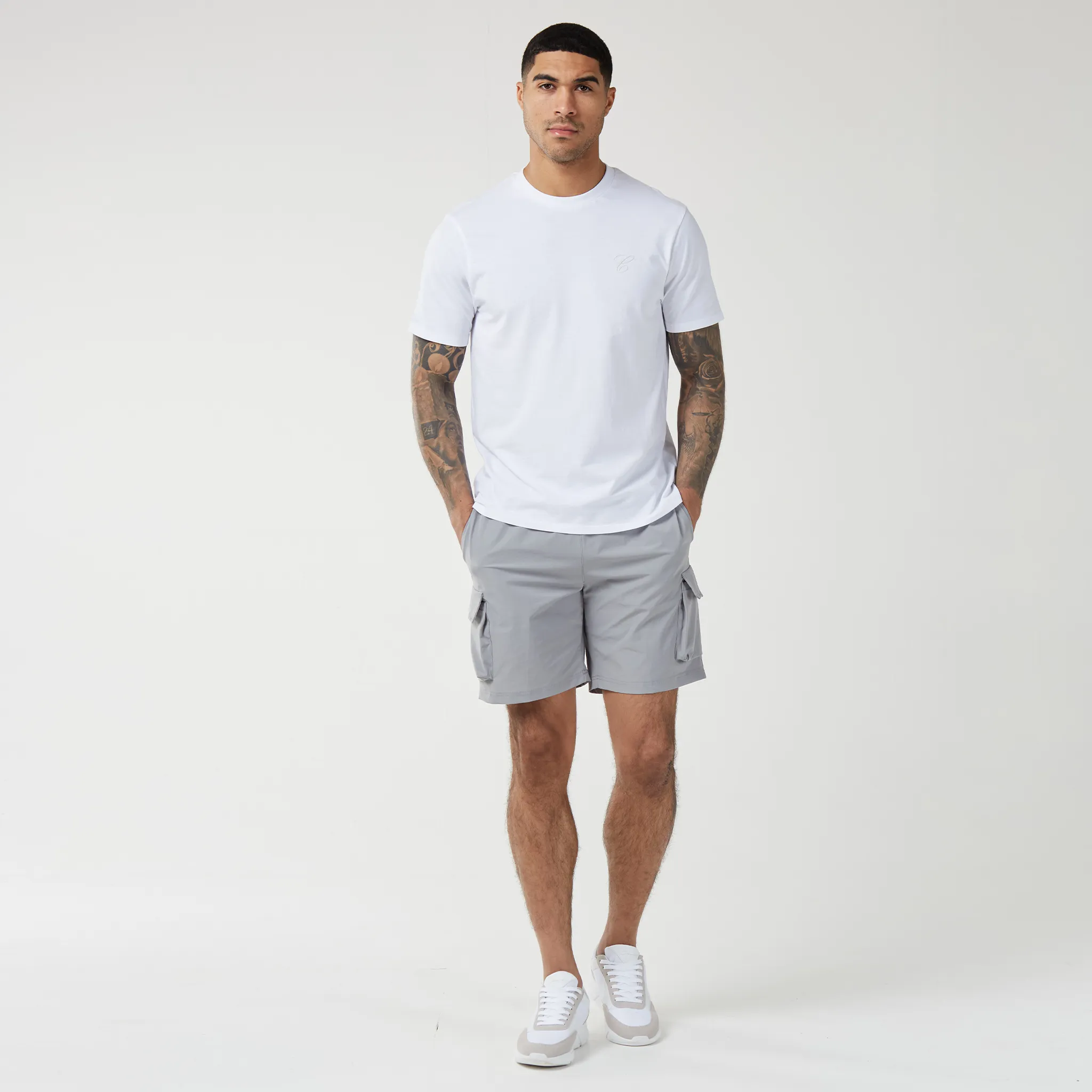 Premium Tech Cargo Short | Ice Grey