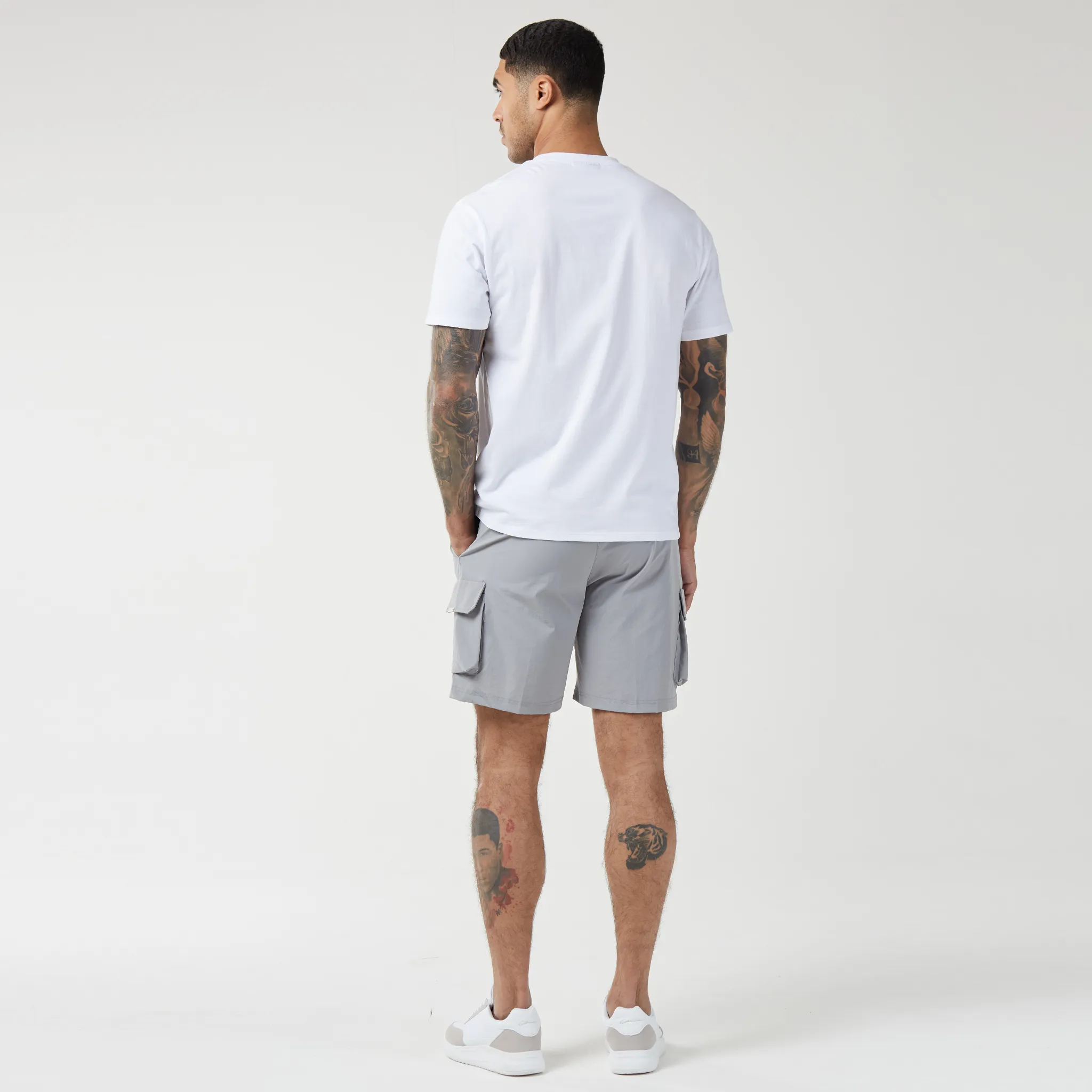 Premium Tech Cargo Short | Ice Grey