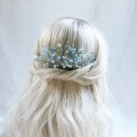 Preserved Baby's Breath Flower Hair Pins SOMETHING BLUE