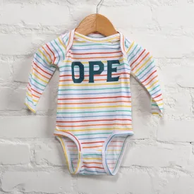 Rainbow Stripe Long Sleeve Onesie