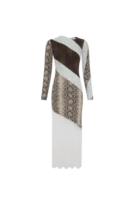 Regenerated Jersey and Lace T-Shirt Dress