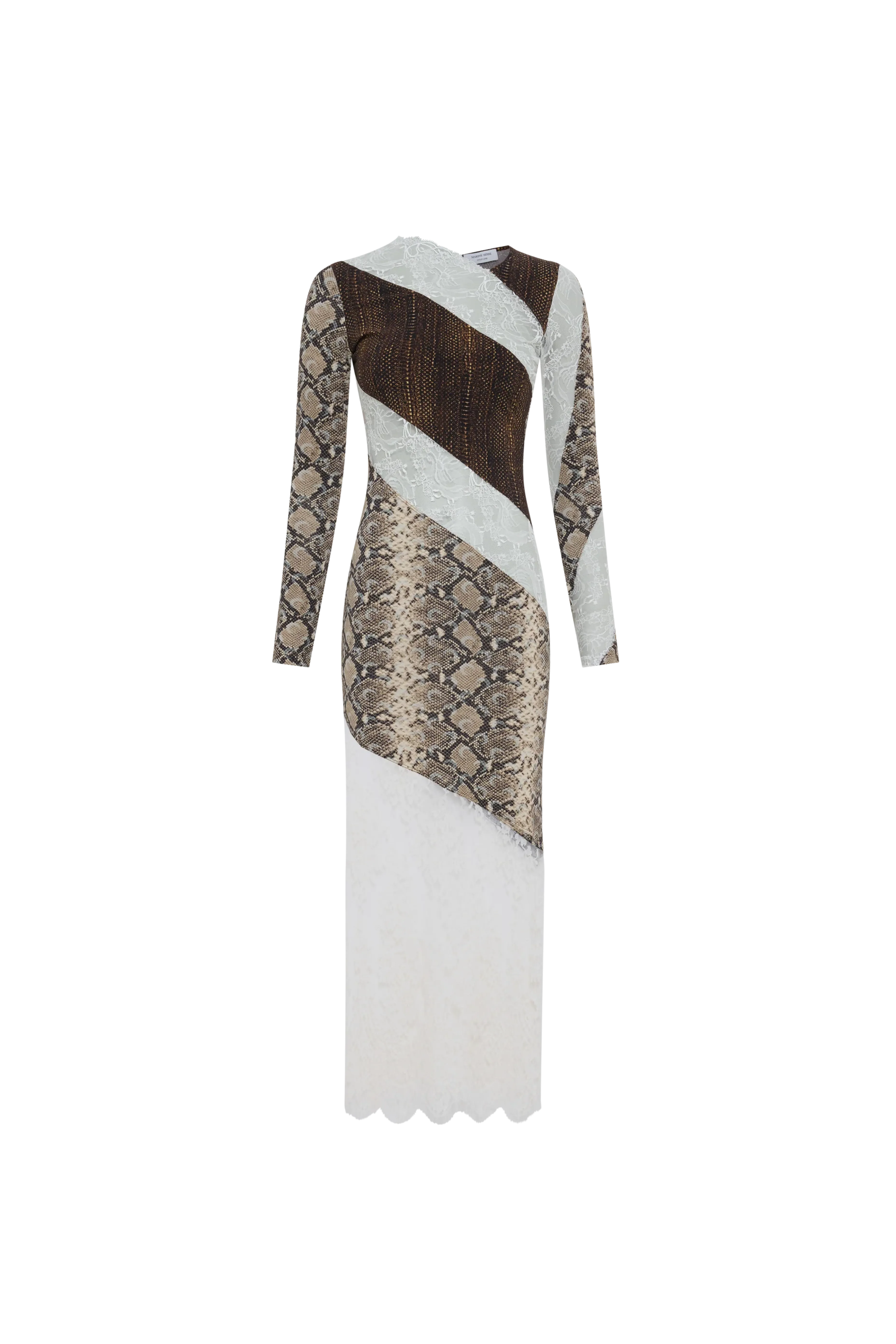 Regenerated Jersey and Lace T-Shirt Dress