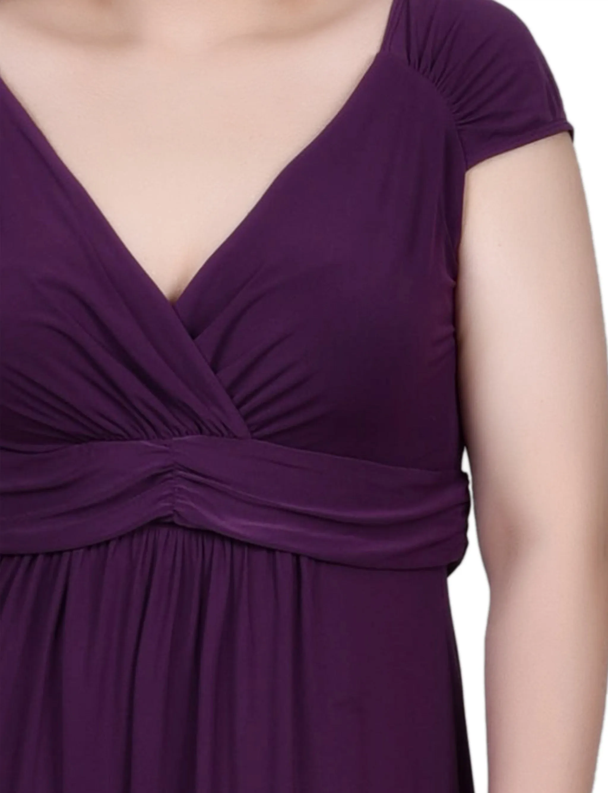 Ruched Empire-Waist Maxi Dress