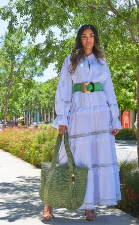 Ruffle Detail Maxi Dress