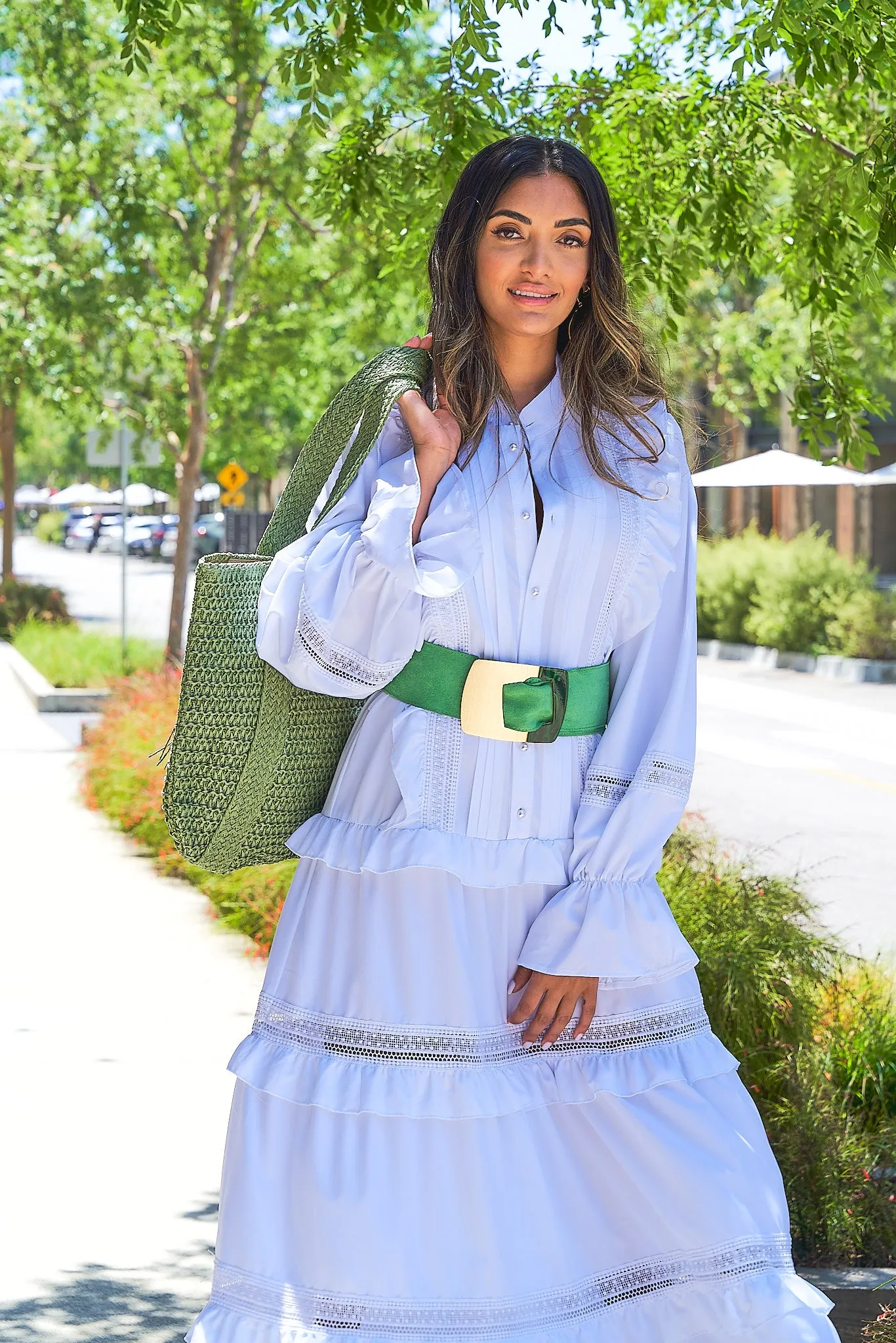 Ruffle Detail Maxi Dress