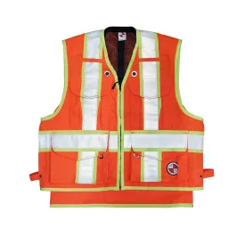 Safety Apparel Heavy Duty X-Back Party Chief Survey Vest, Class 2 - Orange