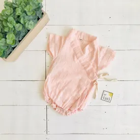 Sakura Kimono Onesie in Organic Muslin - Pink