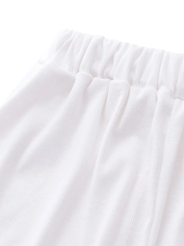 Sexy Women Deep V-Necklace-Up T-shirt Elastic Waist Shorts Set
