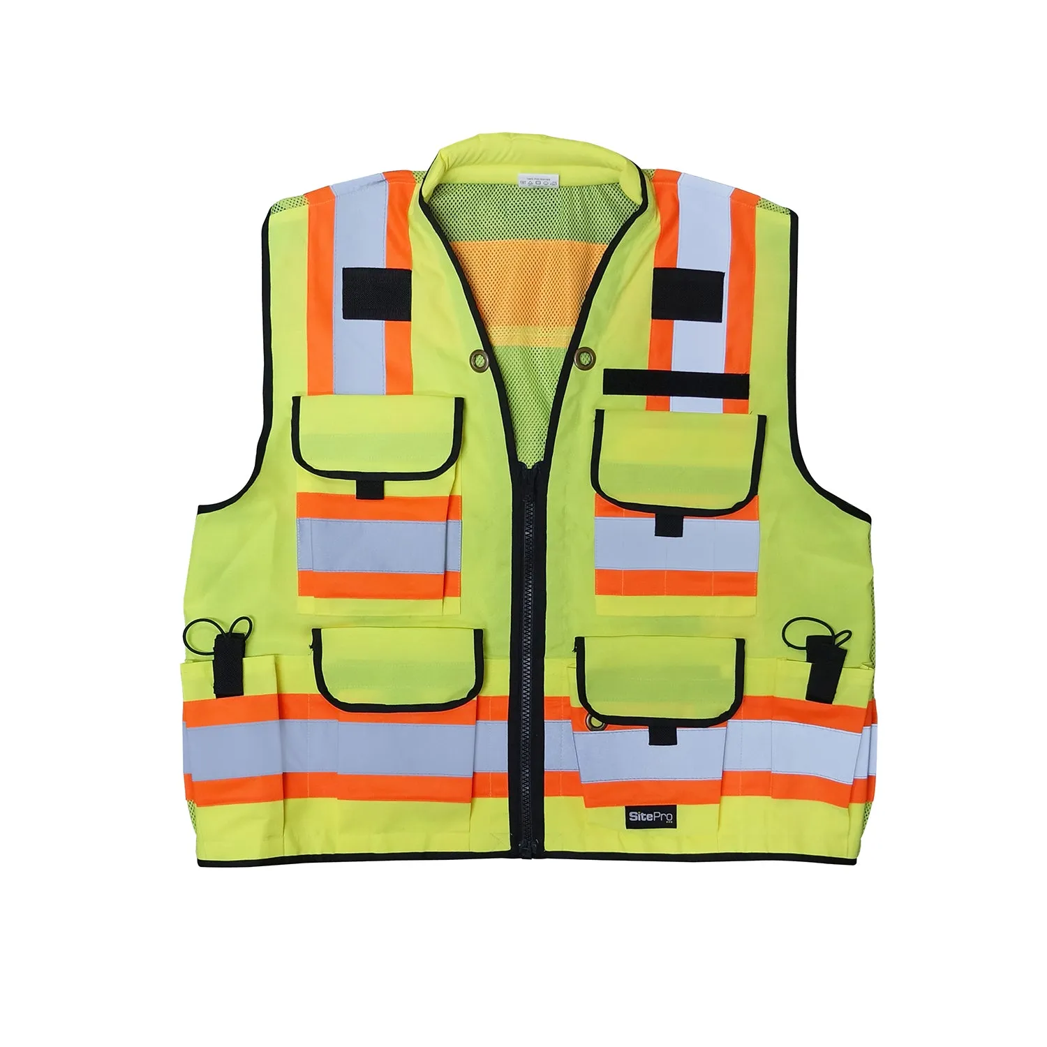 SitePro Premium Surveyor Safety Vest, Class 2 - Lime