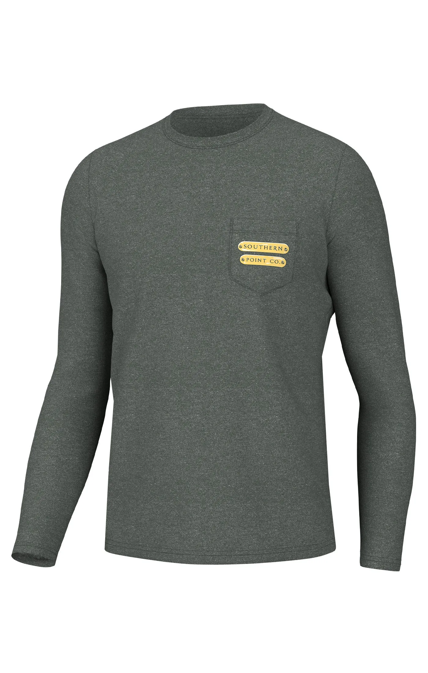 Southern Point Youth Blaze Orange Collar Long Sleeve Tee