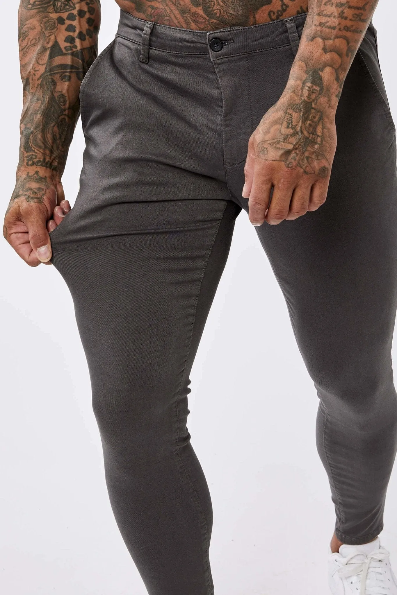SPRAY-ON STRETCH CHINO - DARK GREY