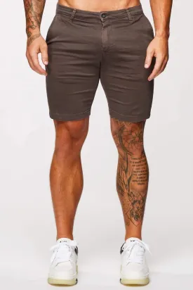 STRETCH CHINO SHORT - DARK GREY