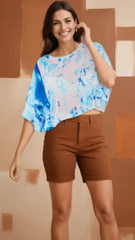 Summer Tops in Ocean Prints perfect for a beach Vavaction | La Moda Wholesalers