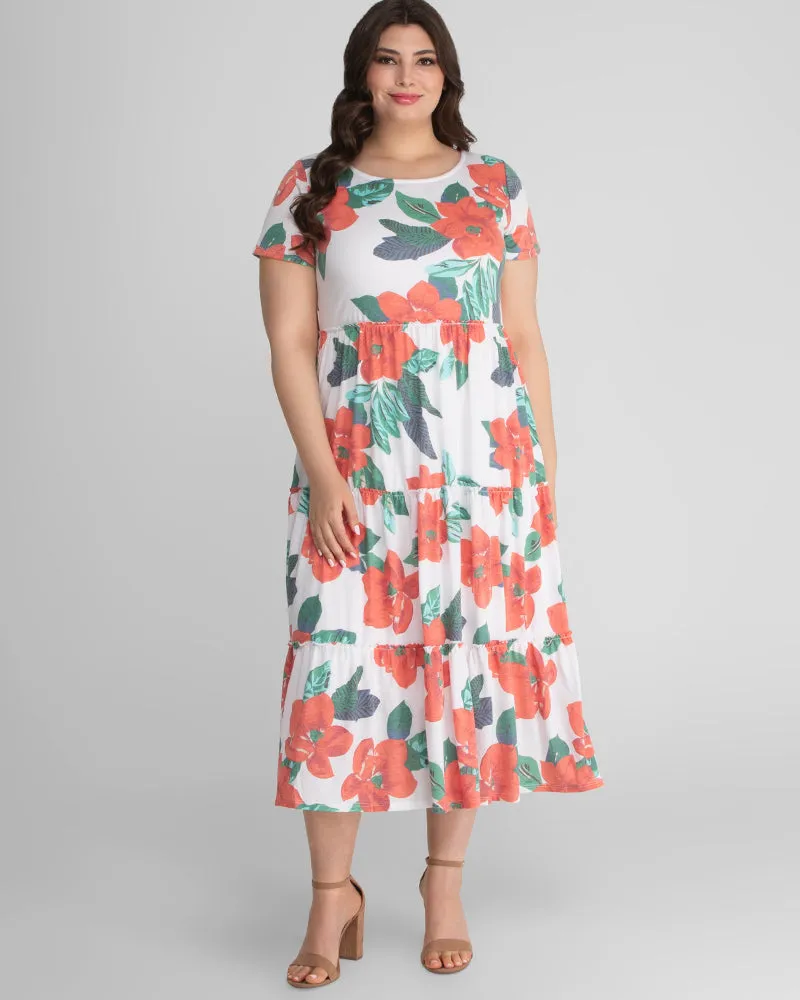 Tara Floral Plus Size Maxi Dress - Sale!