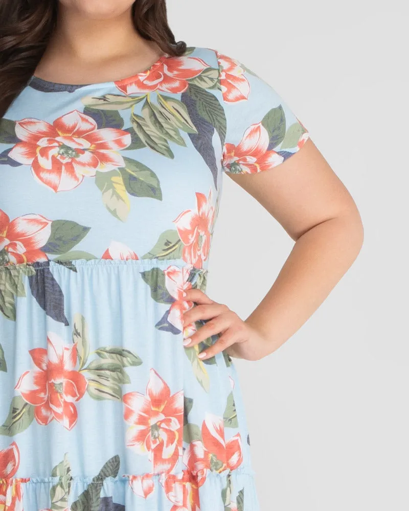 Tara Floral Plus Size Maxi Dress - Sale!