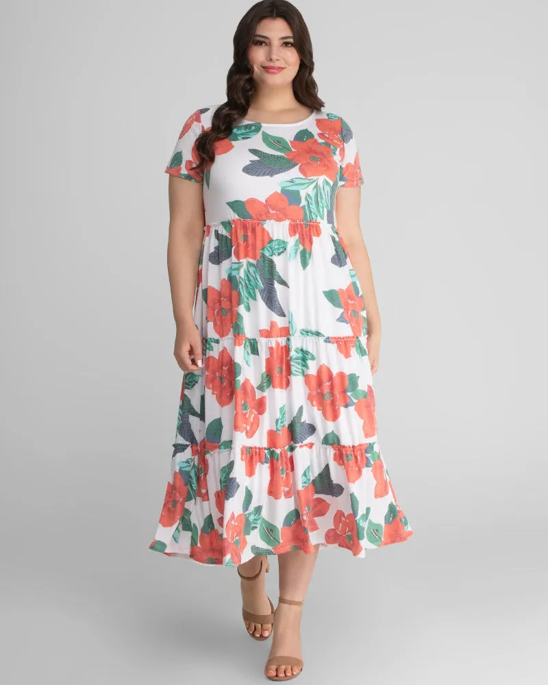 Tara Floral Plus Size Maxi Dress - Sale!