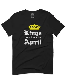 The Best Birthday Gift Kings are Born in April For men T Shirt