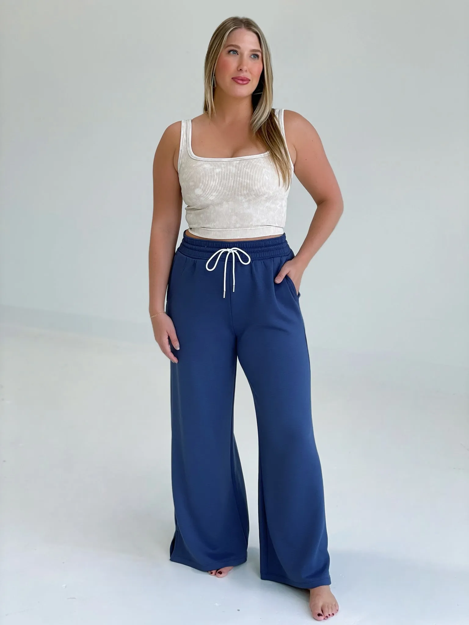 The Dive High Rise Pants - Blue Indigo