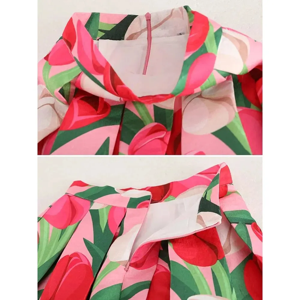 The Petals High Waist Pleated Skirt