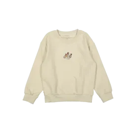 The Printed Sweatshirt - Flower Embroidered
