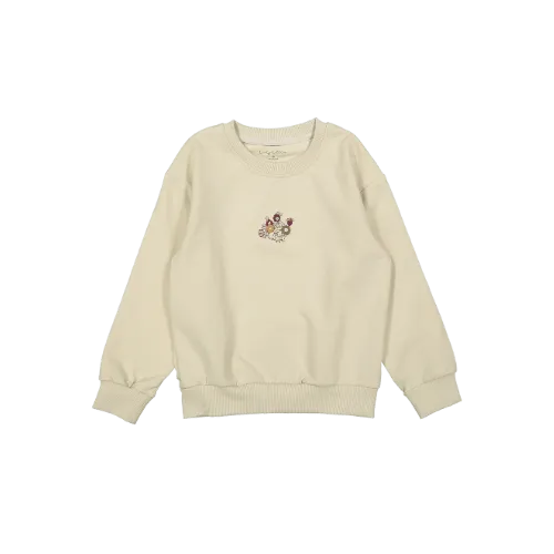 The Printed Sweatshirt - Flower Embroidered
