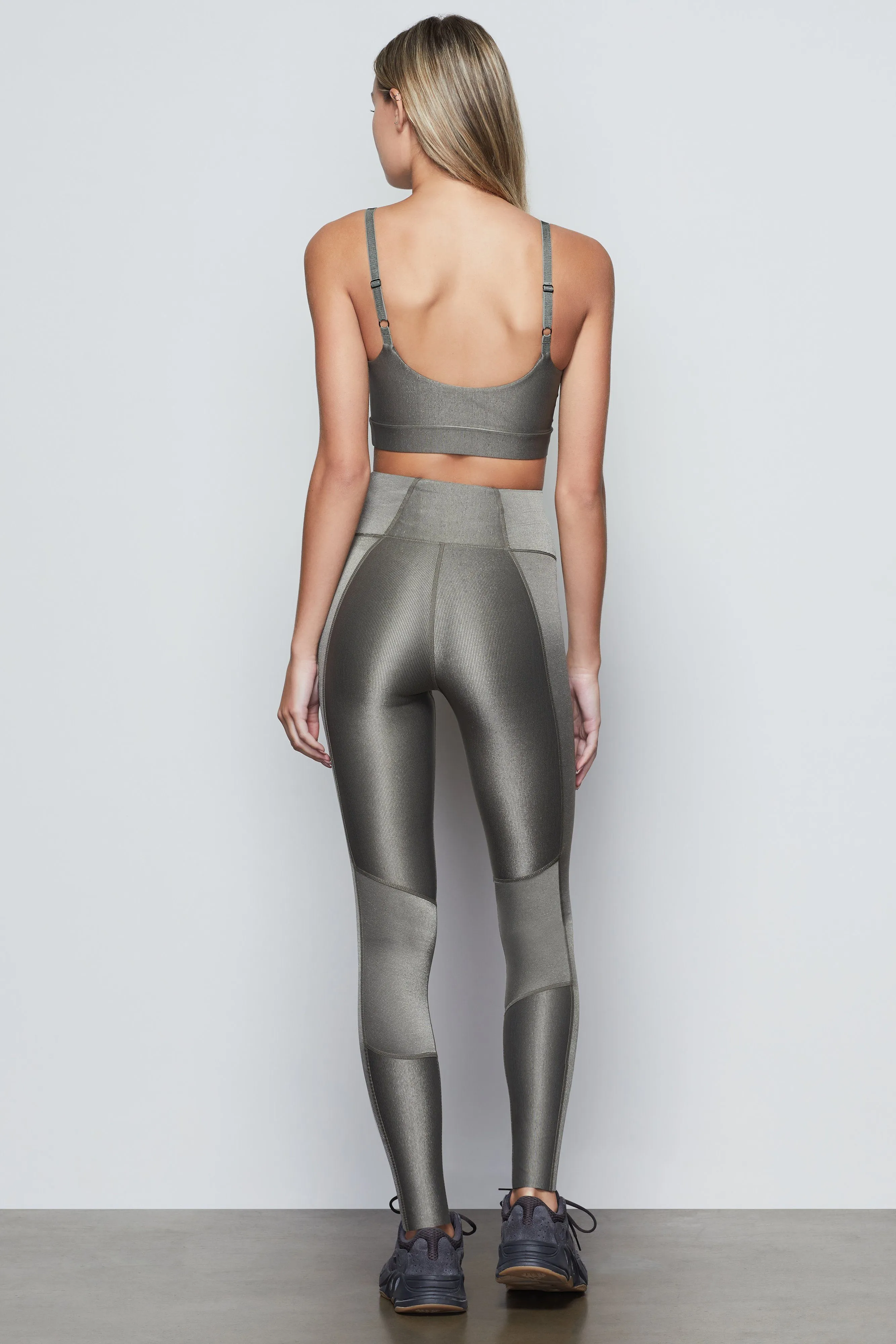 THE SHINY RIB LEGGING | SAGE001