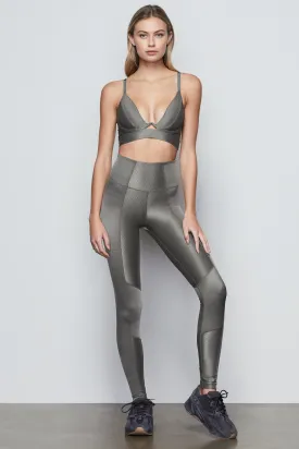 THE SHINY RIB LEGGING | SAGE001