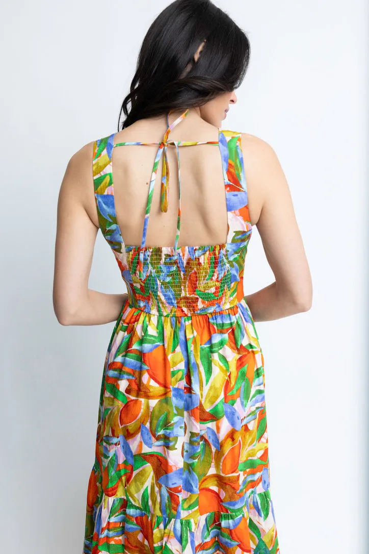 Tropical Island Cut-Out Dress