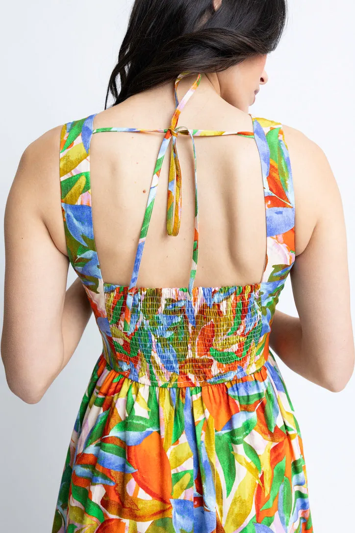 Tropical Island Cut-Out Dress