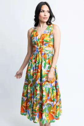 Tropical Island Cut-Out Dress