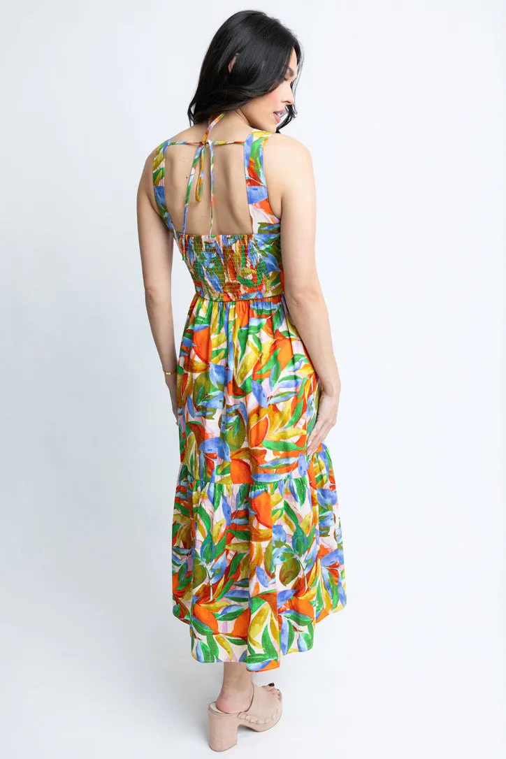 Tropical Island Cut-Out Dress