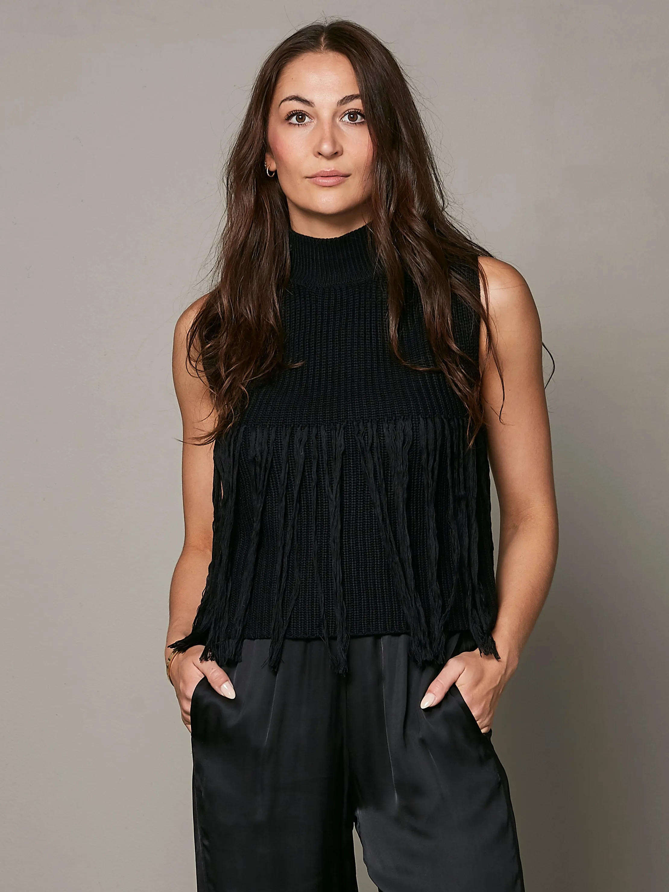 VIRNA knit vest - Black