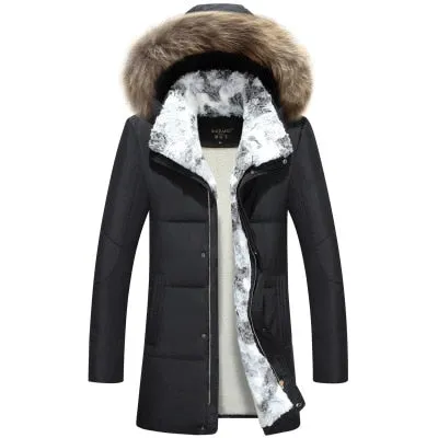 White Down Jacket 2019 Women Winter Sweater Jacket Long Fur Parka Warm Plus Size Outwear