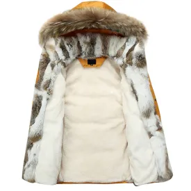 White Down Jacket 2019 Women Winter Sweater Jacket Long Fur Parka Warm Plus Size Outwear
